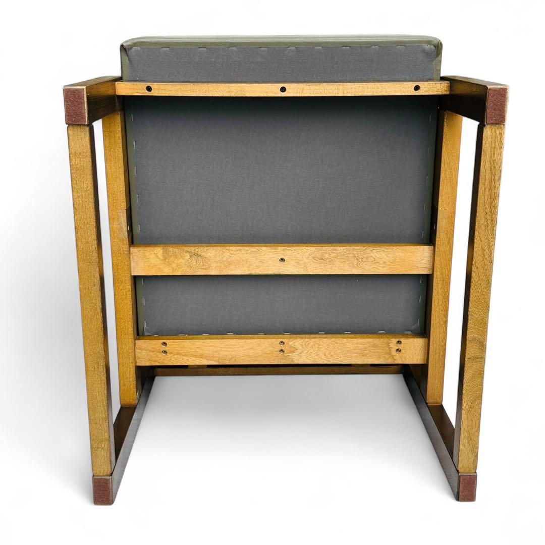 HIDA 飛騨産業 肘付き 椅子 アームチェア 1人掛けソファ 昭和レトロ 1