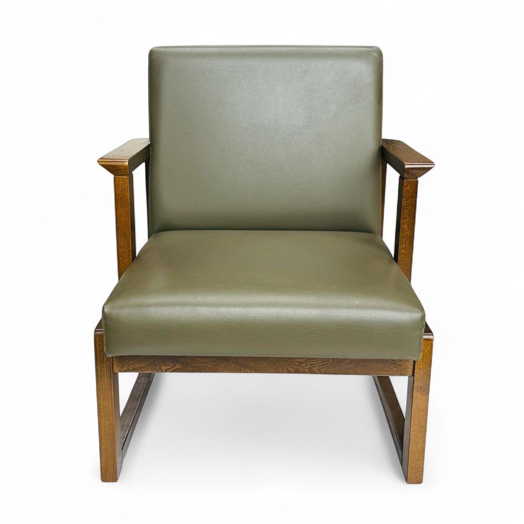 HIDA 飛騨産業 肘付き 椅子 アームチェア 1人掛けソファ 昭和レトロ 1