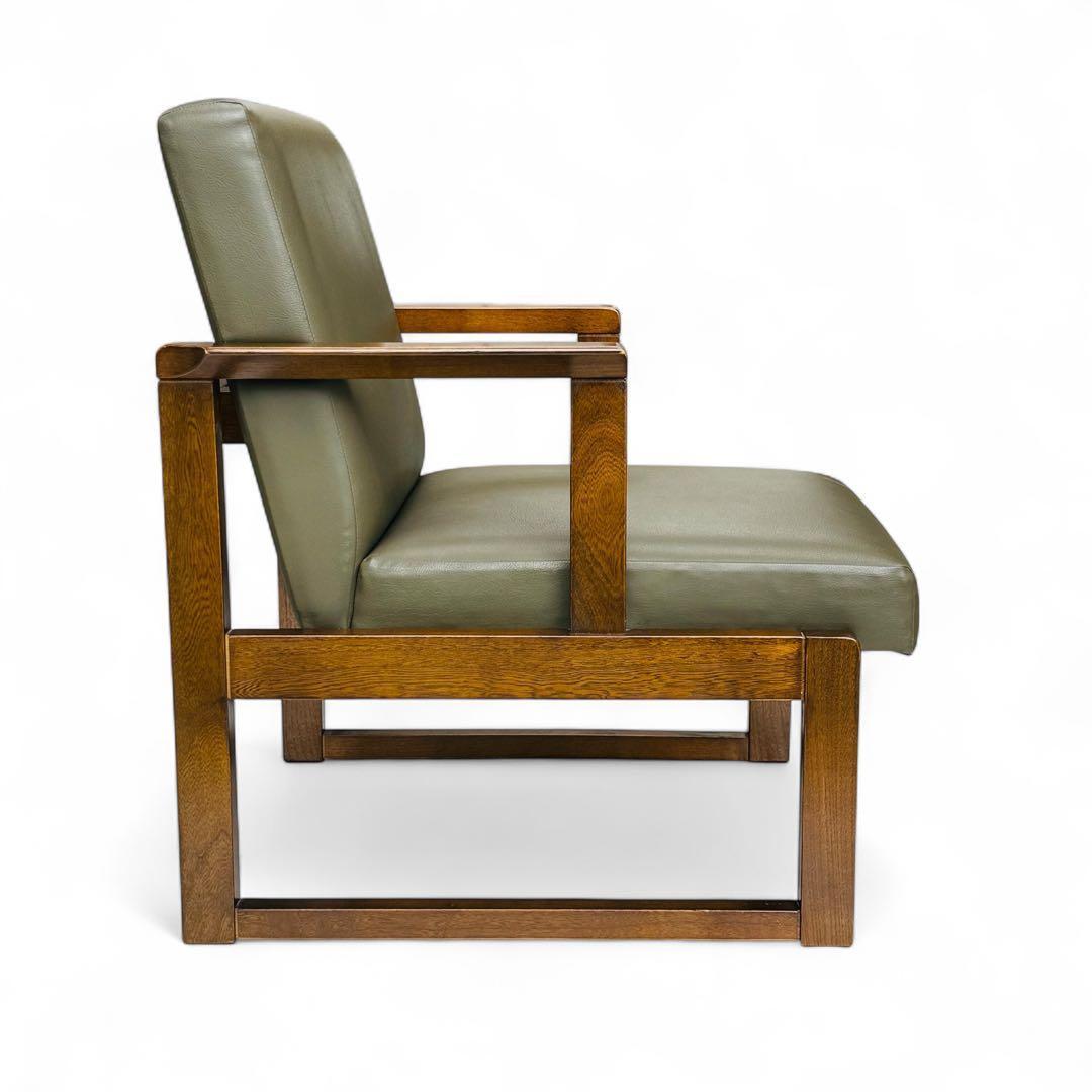 HIDA 飛騨産業 肘付き 椅子 アームチェア 1人掛けソファ 昭和レトロ 1