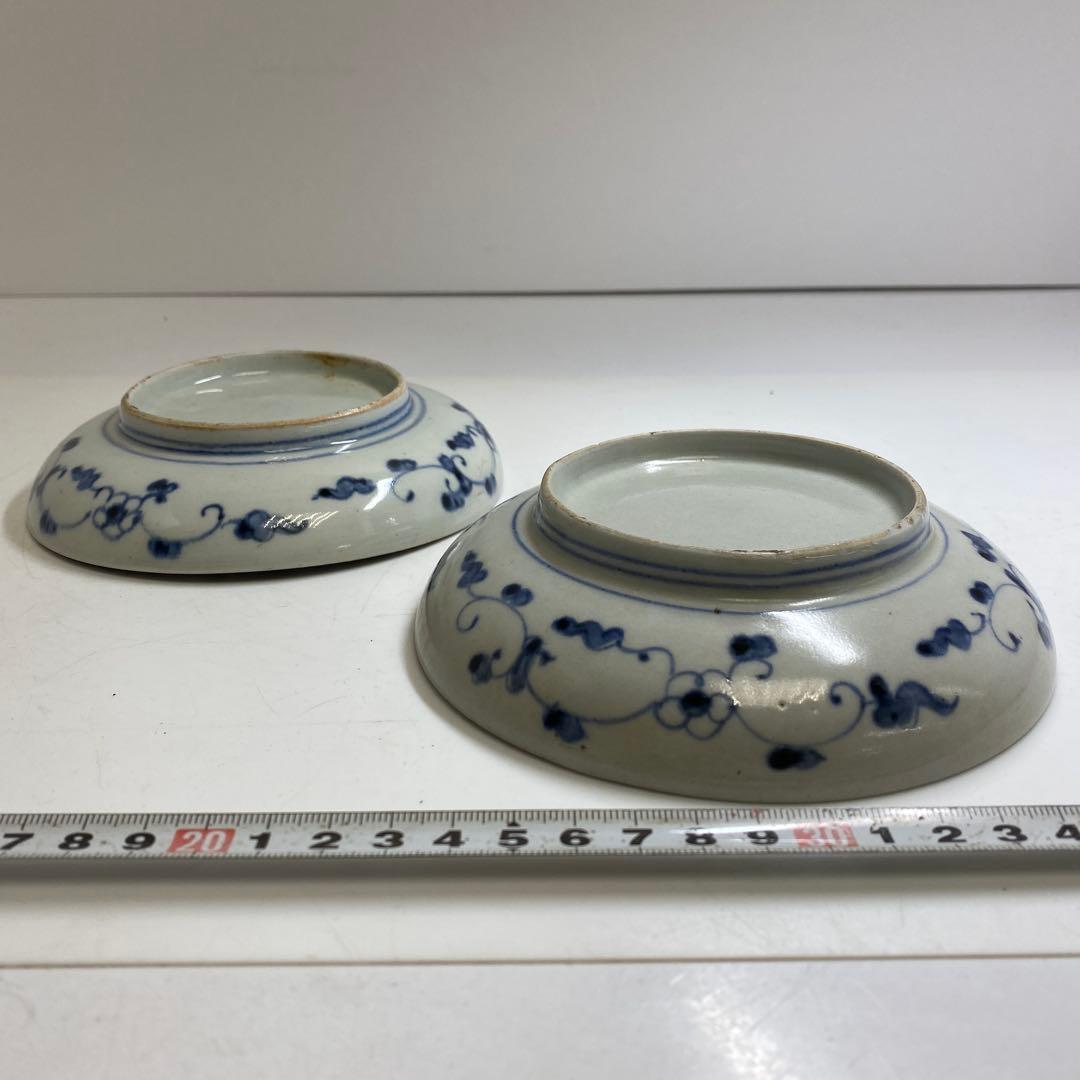 江戸中期 藍九谷ナスの図 中皿 幅約14.4cm東R8-0213① - メルカリ