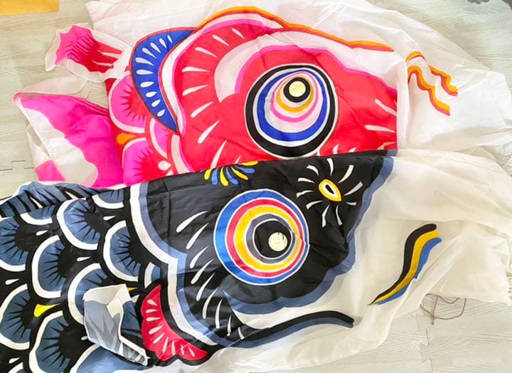 箱付き 鯉のぼり こいのぼり 親子 昭和レトロ ダイヤ フジサワ 俊峰 旭鱗印