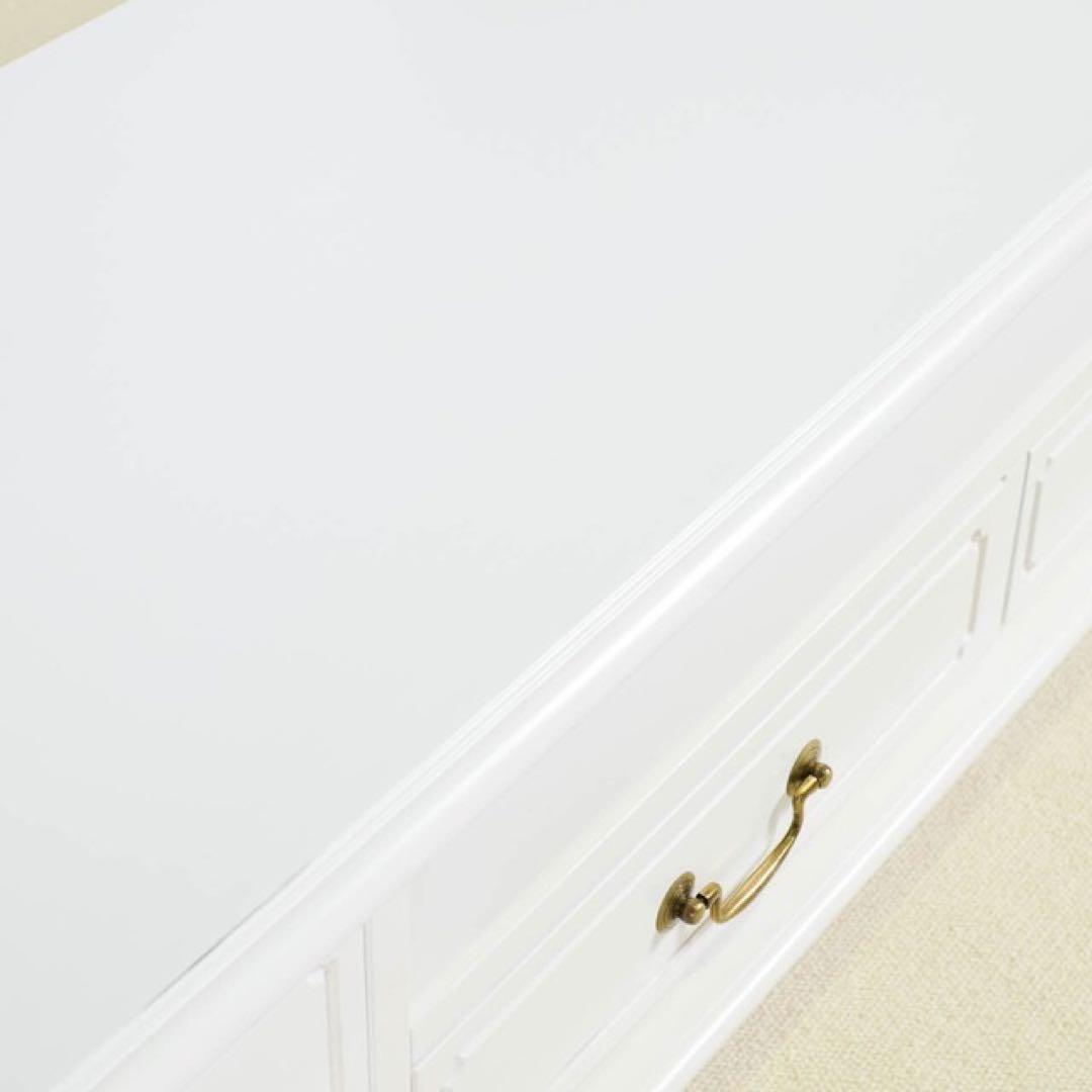 H新品 アンティーク調 テレビボード テレビ台 ホワイト ローボード 白 ラック