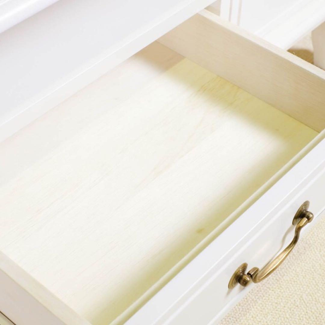 H新品 アンティーク調 テレビボード テレビ台 ホワイト ローボード 白 ラック