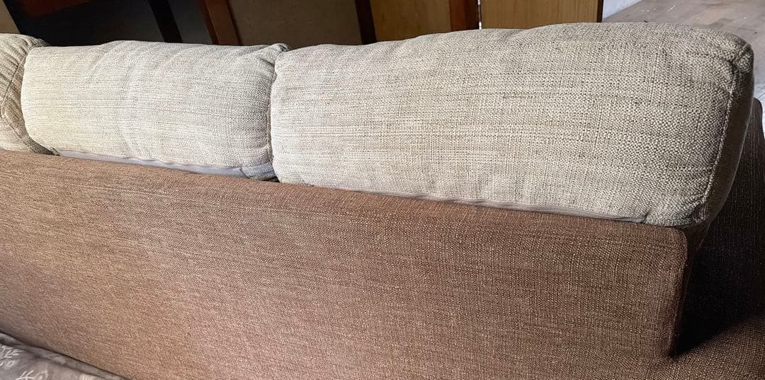 ベージュ ファブリック ソファ2.3人掛け