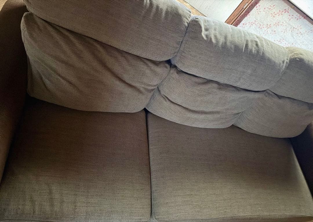 ベージュ ファブリック ソファ2.3人掛け