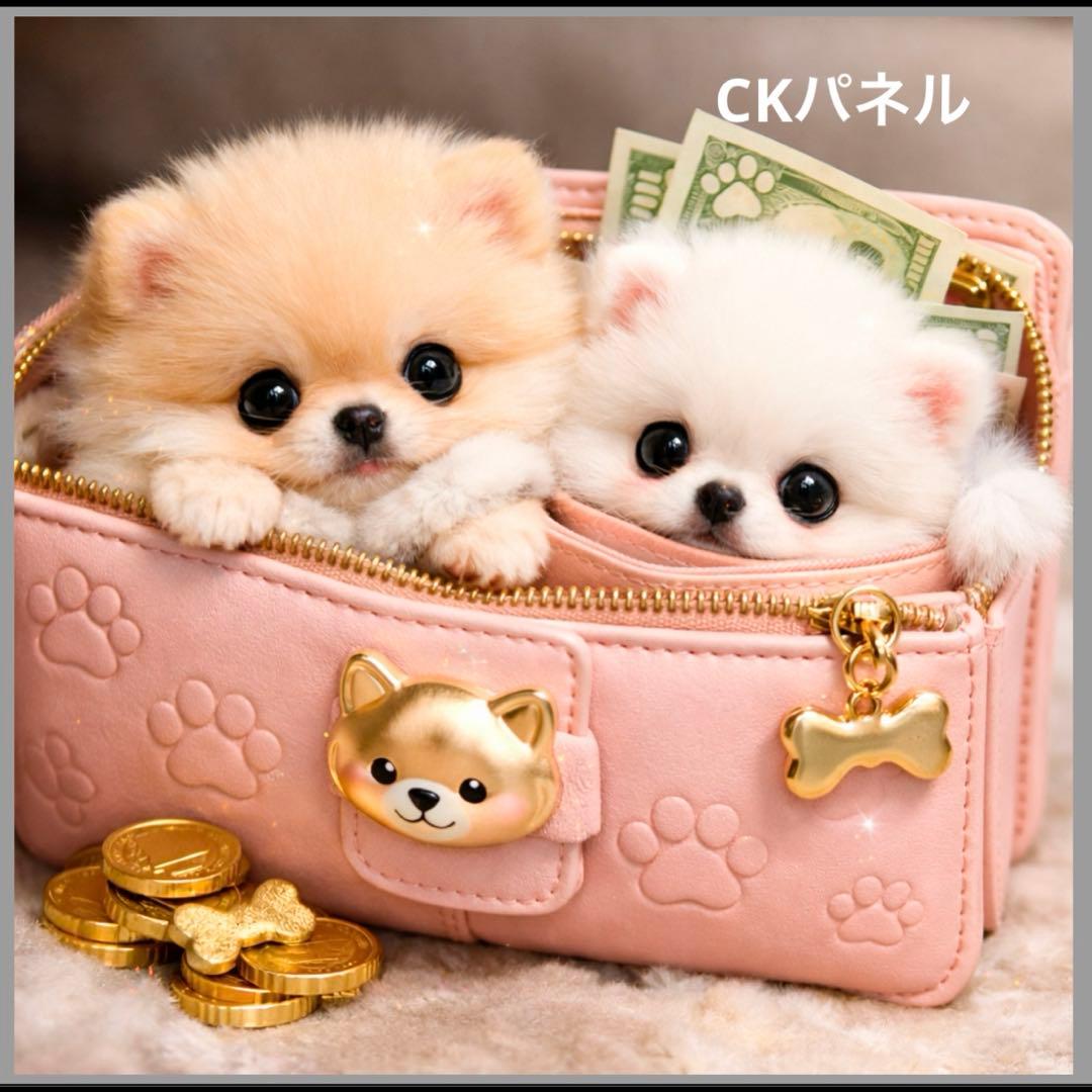 新柄♥️期間限定レアパネル生地 お財布わんこ 犬パネル生地 6柄セット