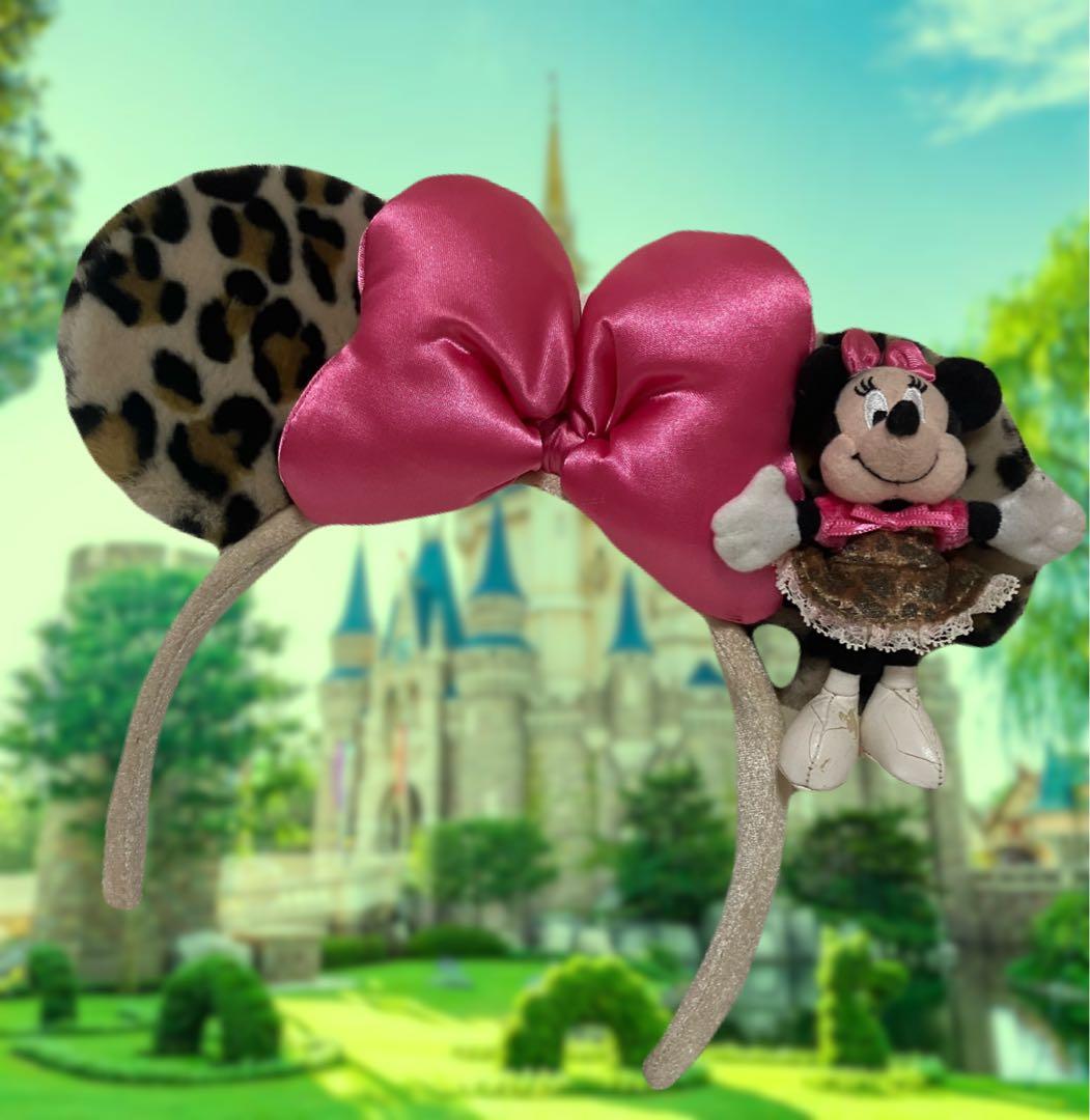 ミニーマウス ヒョウ柄 ディズニー カチューシャ - メルカリ