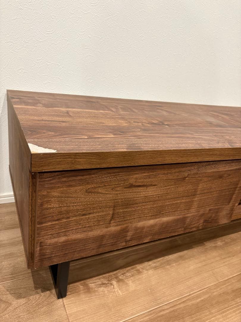 設置代込み木製テレビ台 ダークブラウン