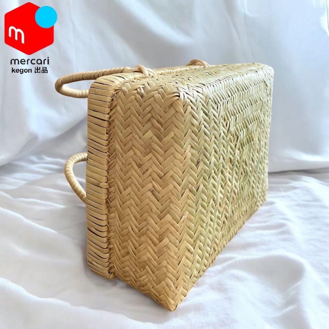 【新着新品】鳥越竹細工 手付きおぼけ 小物入れ 極上品