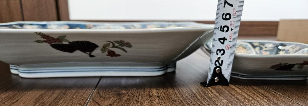 有田焼（賞美堂）　花柄の陶磁器皿6点セット