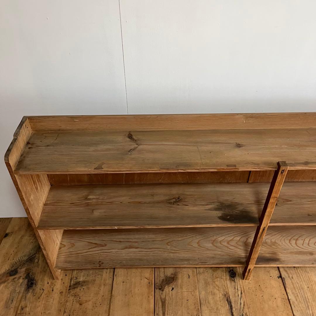 アンティーク オープンラック 本棚 食器棚 飾り棚 無塗装