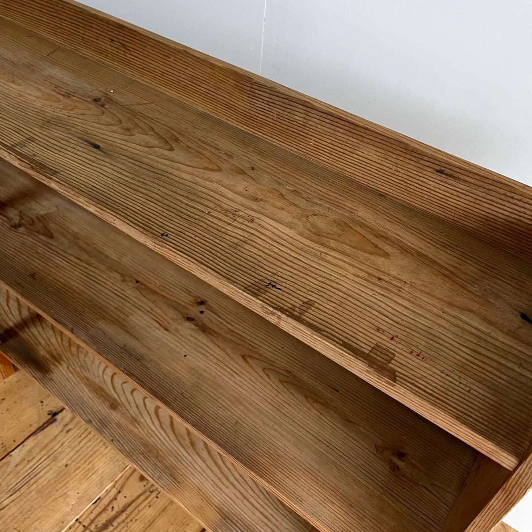 アンティーク オープンラック 本棚 食器棚 飾り棚 無塗装