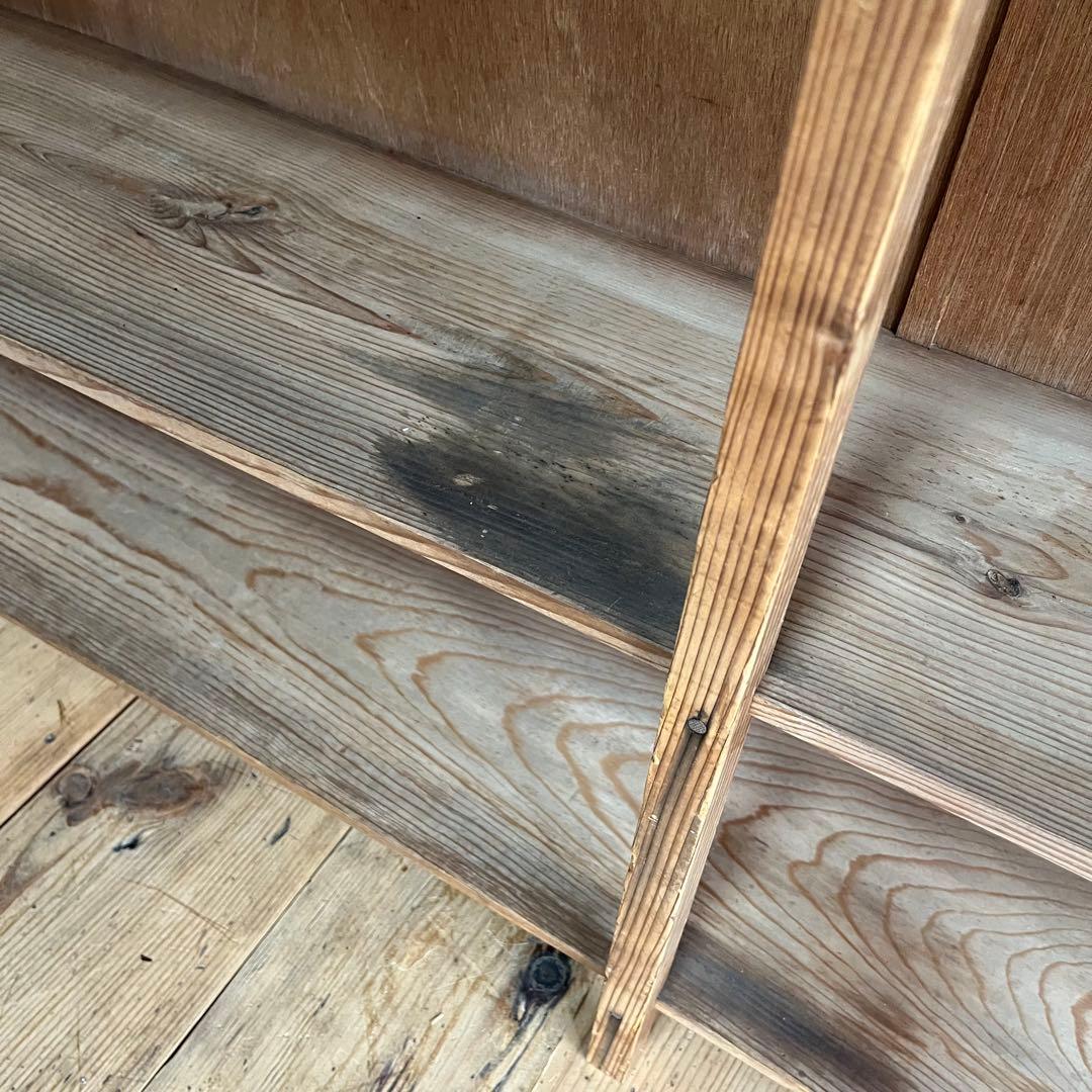 アンティーク オープンラック 本棚 食器棚 飾り棚 無塗装