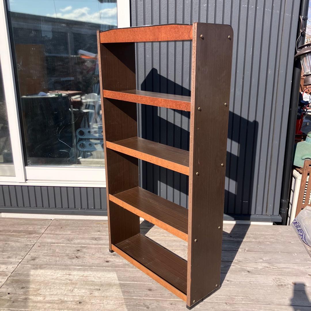 昭和レトロ ミッドセンチュリー コロナ 5段 木製オープンラック 本棚