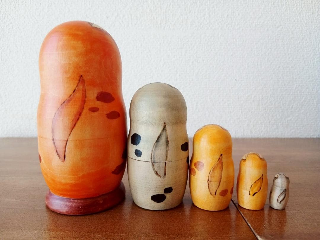 【LYH222】北欧ロシア雑貨 リューバ作 マトリョーシカ　宇宙開発
