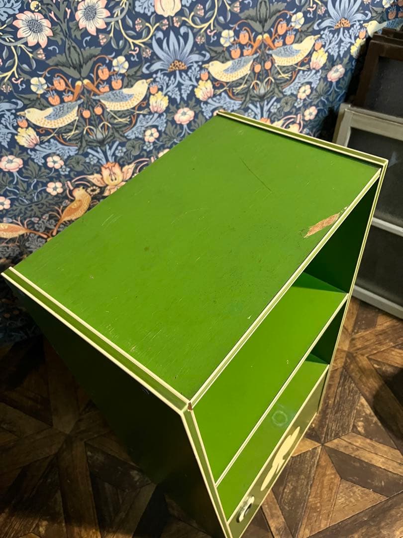 棚 ラック 緑 グリーン 昭和レトロ レトロポップ インテリア 当時物