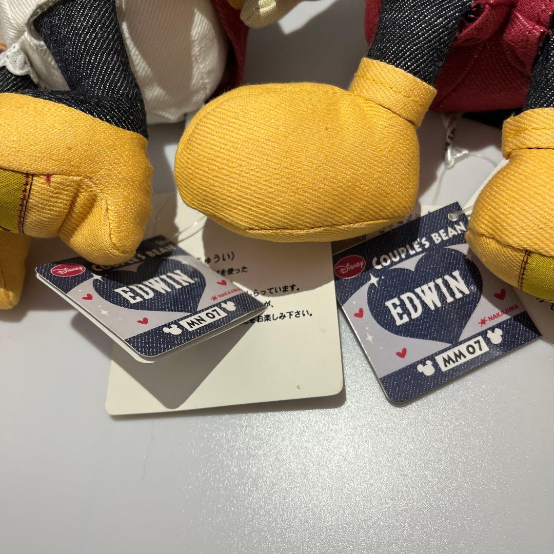 EDWIN ✘‎ ディズニー 50周年ミッキー ＆ ミニー デニム ぬいぐるみ