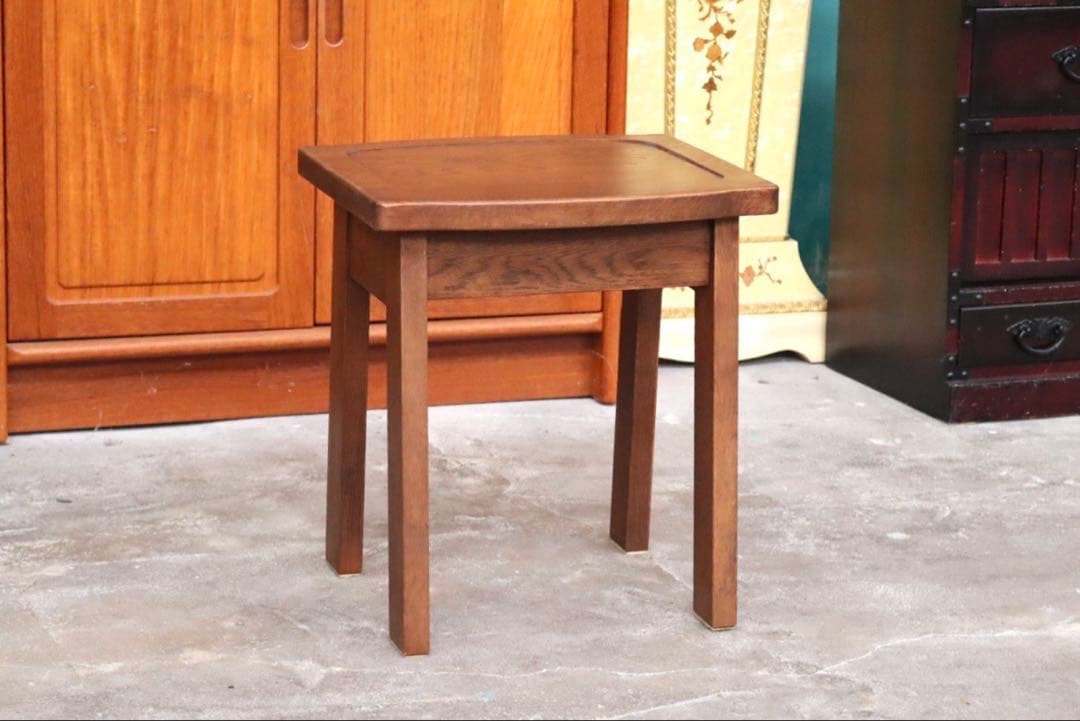 GMIH224A○渡部木工 オーリン 楢材 スツール 椅子 花台 フラワースタン