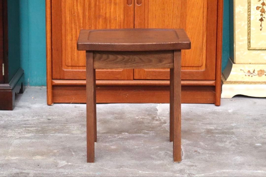 GMIH224A○渡部木工 オーリン 楢材 スツール 椅子 花台 フラワースタン