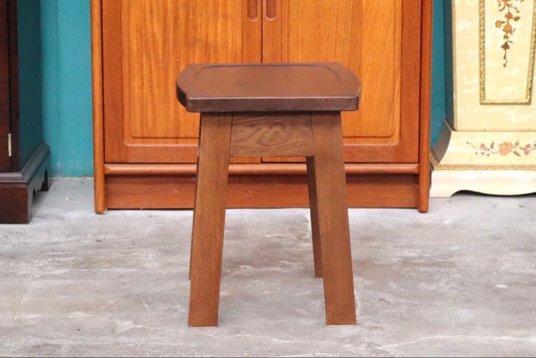 GMIH224A○渡部木工 オーリン 楢材 スツール 椅子 花台 フラワースタン