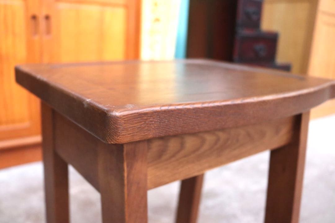 GMIH224A○渡部木工 オーリン 楢材 スツール 椅子 花台 フラワースタン