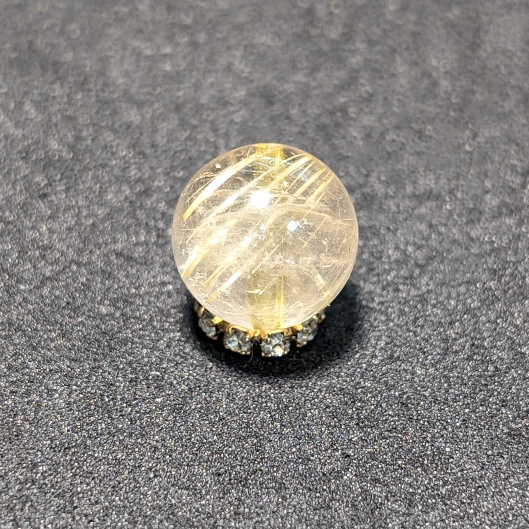 一点物【針の入り方が美しい】タイチンルチル 10ミリ 粒売り 貫通穴あり