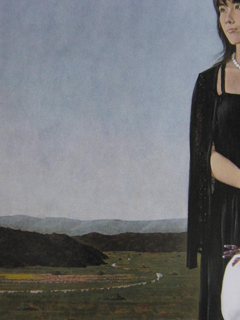 西田伸一、【刻・流】、希少な額装用画集より、新品額装付