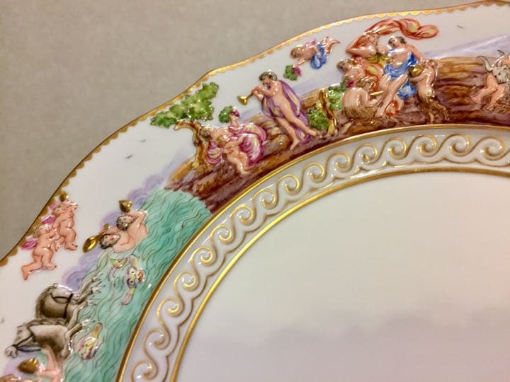 【未使用】ジノリ  最高峰カポディモンテカラー プレート 23.5cm  1枚