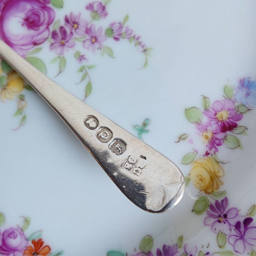 イギリス　アンティーク　ジャムスプーン　スターリングシルバー 純銀製