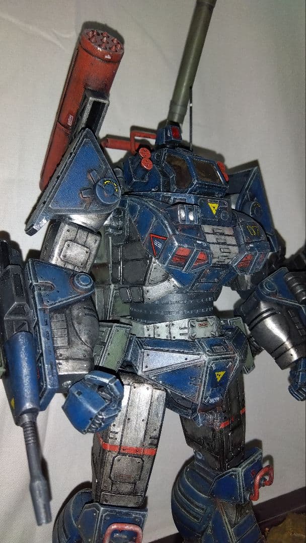 旧キットタカラ1/48ダグラム改造完成品 朽ちダグラムポーズ可能 ジオラマ付き