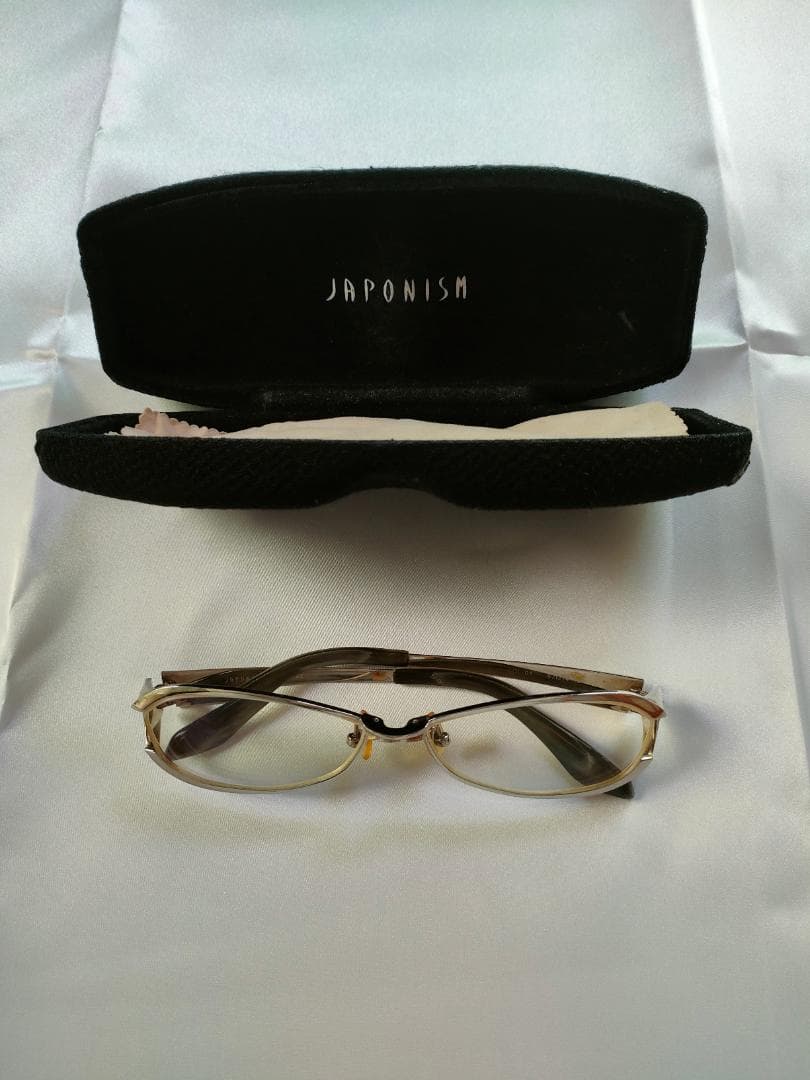 JAPONISM バタフライ型 シルバーフレーム メガネ(度あり)