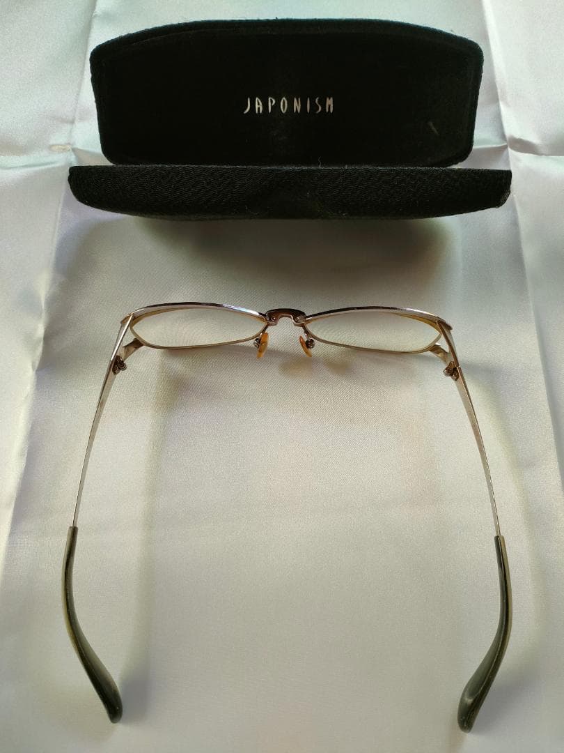 JAPONISM バタフライ型 シルバーフレーム メガネ(度あり)