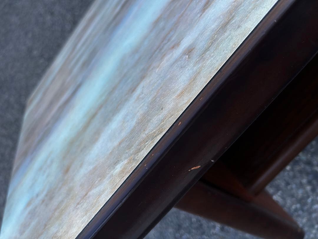 カリモク木製大理石調センターテーブル