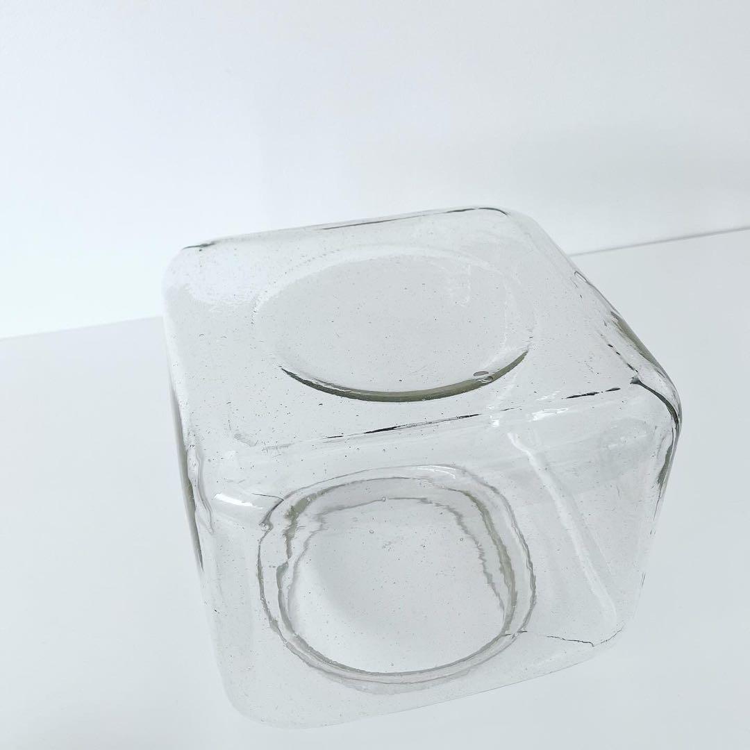 ガラスキャニスター　古道具　レトロインテリア　ビンテージ雑貨　ブロカント　古物