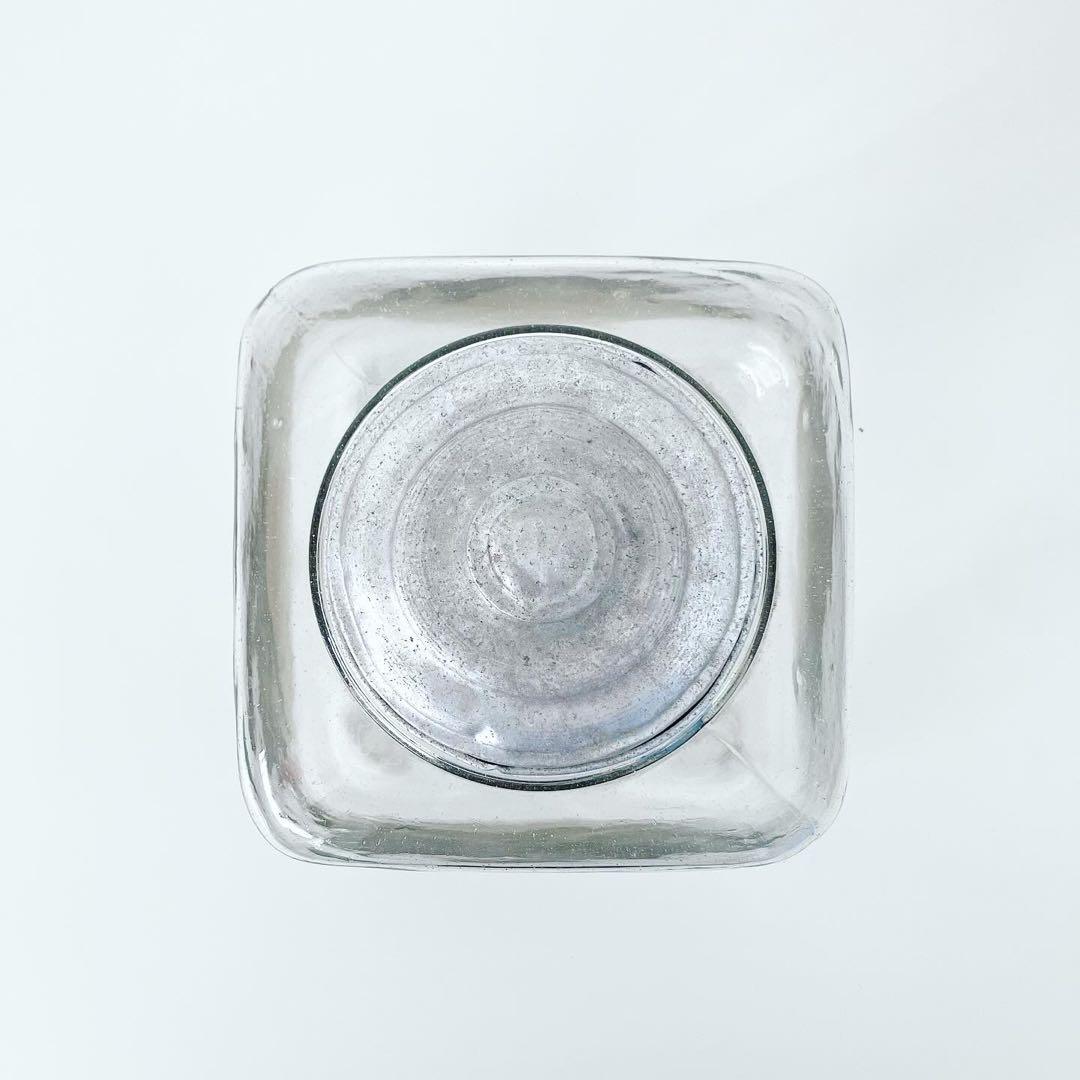 ガラスキャニスター　古道具　レトロインテリア　ビンテージ雑貨　ブロカント　古物