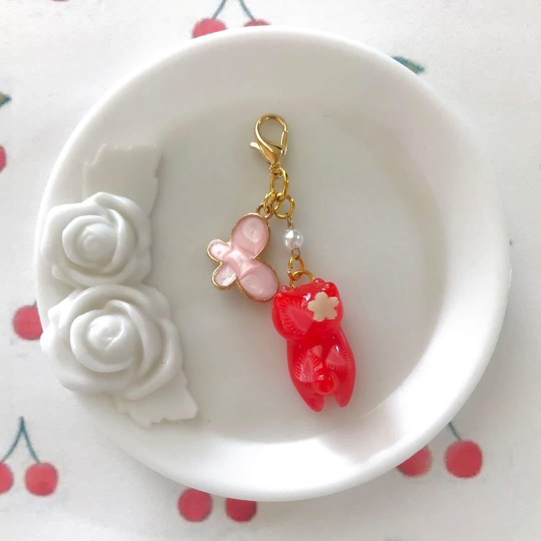 ぐでねこチャンとじゃれねこチャンチャーム大人×いちご