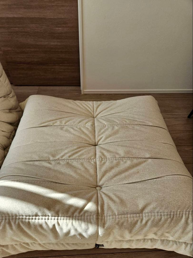 50周年限定生地 リーンロゼ トーゴ ベージュ 1人掛け1Pソファ＆パフセット