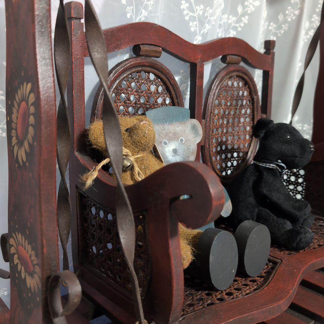 木製　ドール用のベンチ