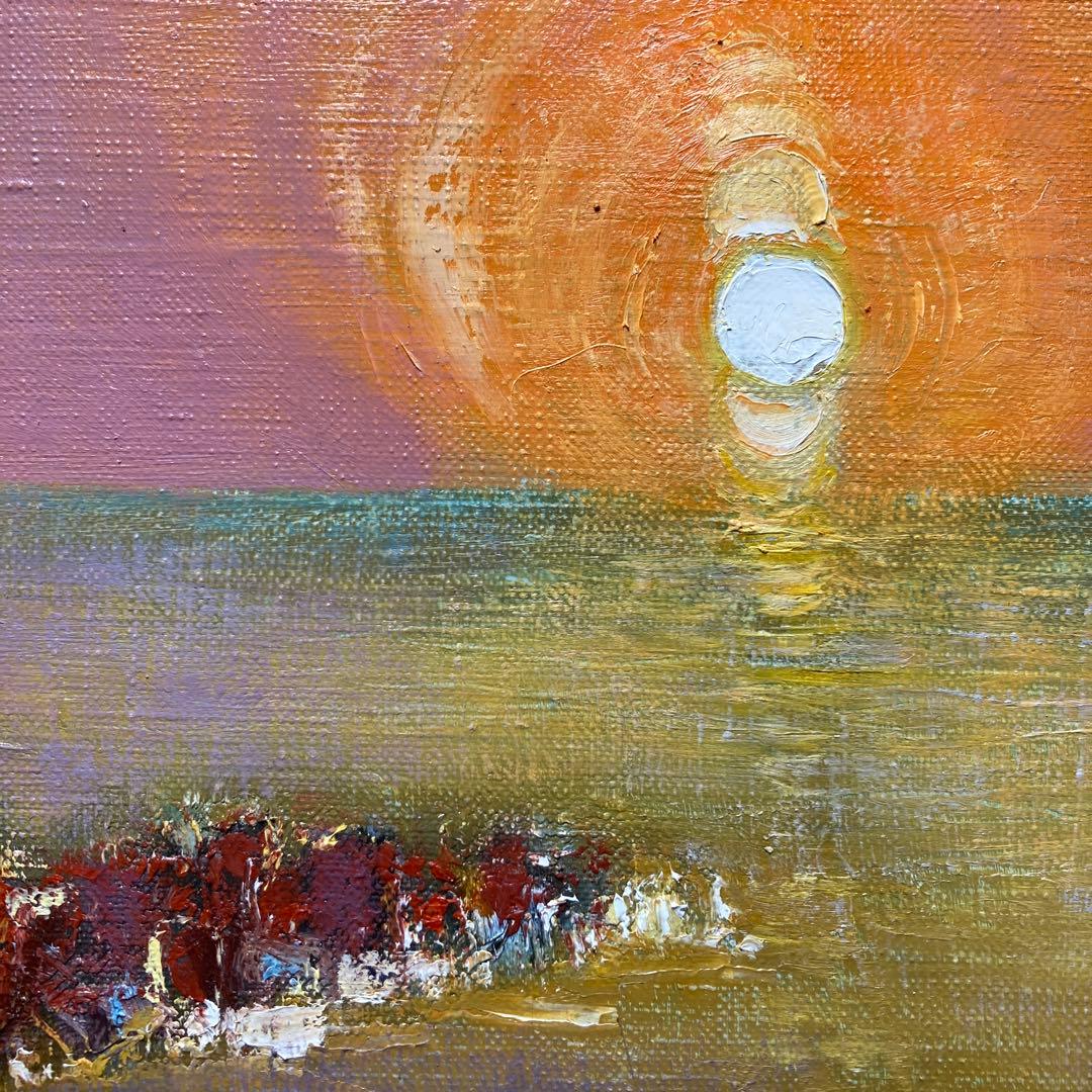 内田公雄「桜島暮色」8割引 額40×45絵22×27cm油彩画家 箱付 - メルカリ