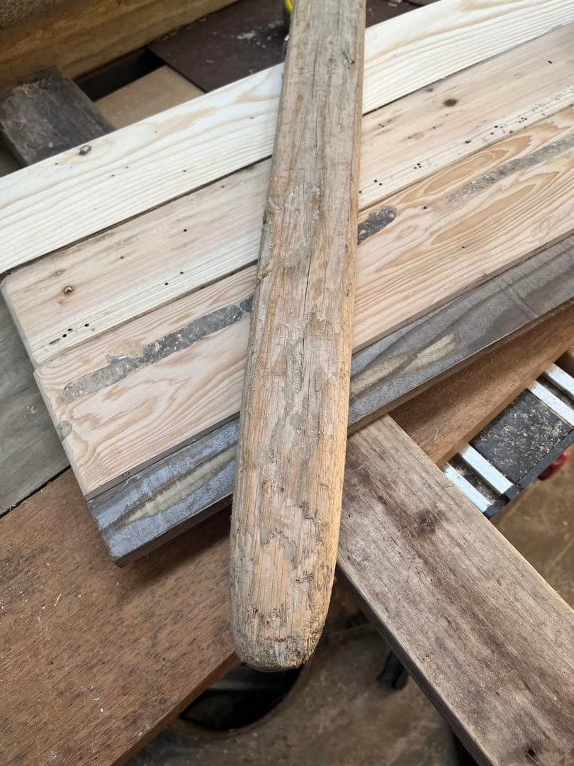 流木×古材　ベンチソファ