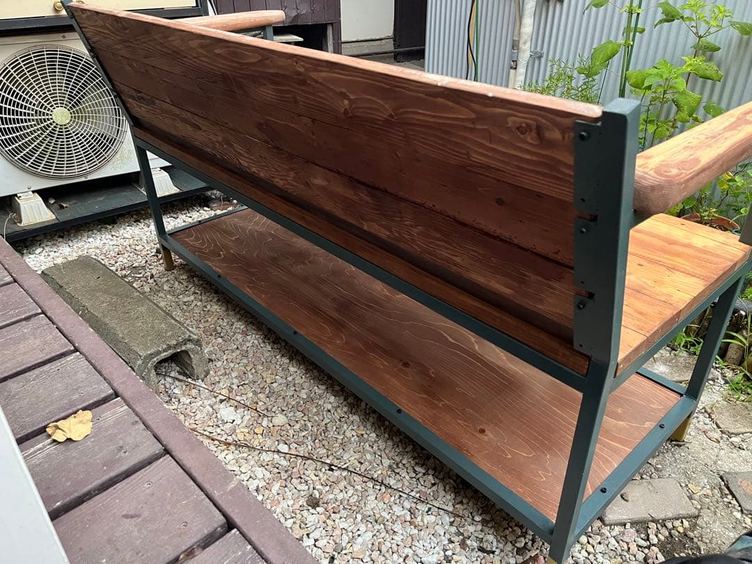 流木×古材　ベンチソファ