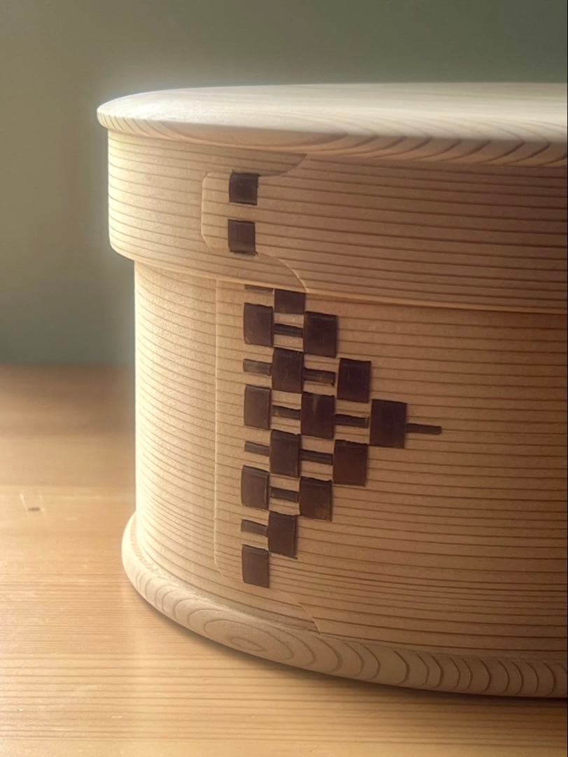 未使用　柴田慶信商店　秋田杉　曲げわっぱ　白木　おひつ　6寸 六寸　3合用　栗久