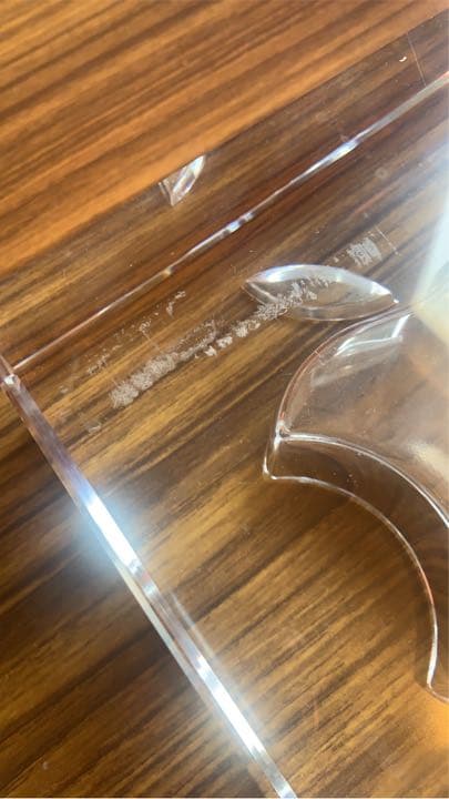 appleの置き物　ガラス製（73）アップルコンピュータ