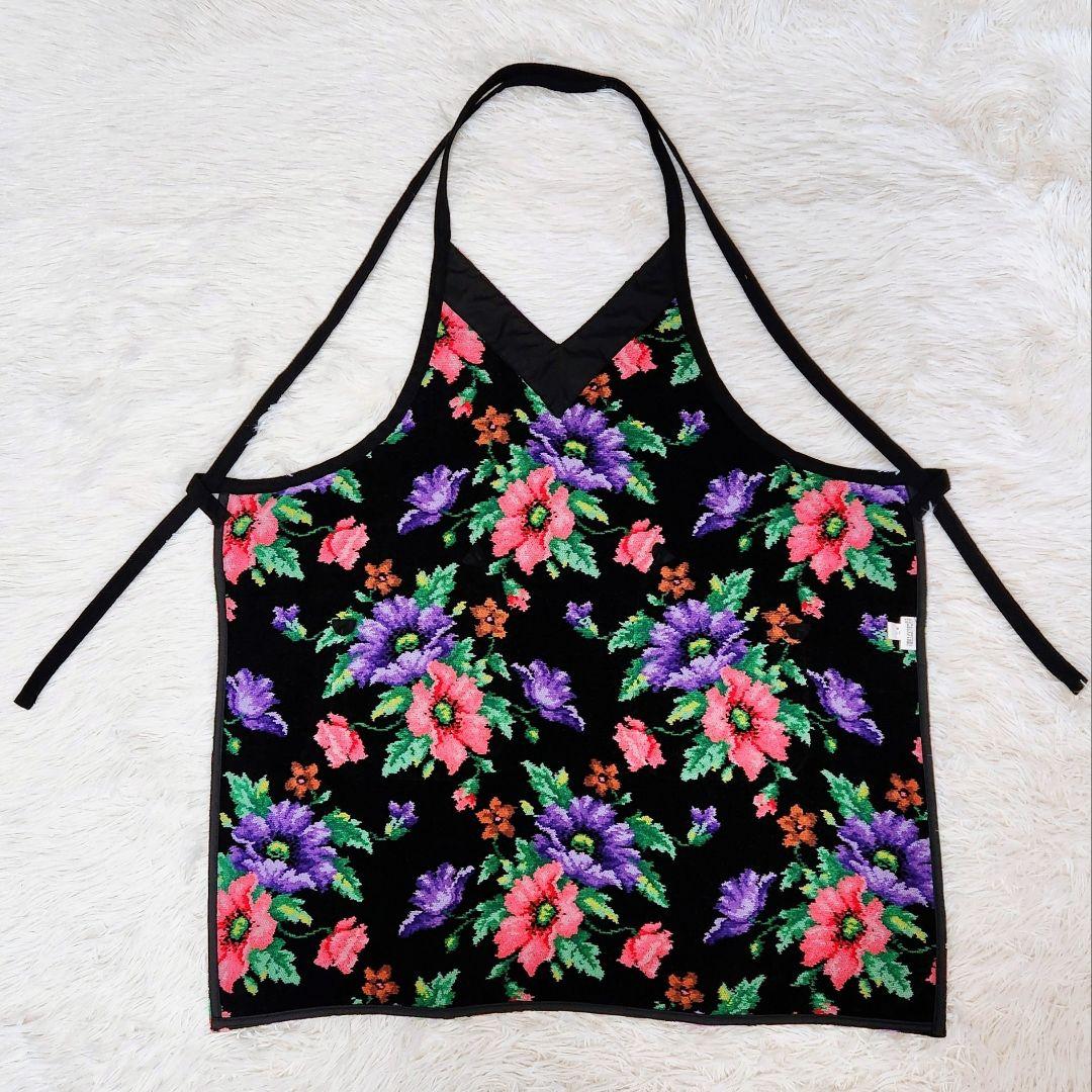 《美品》FEILER フェイラー シュニール織り 花柄 ポピーズ エプロン