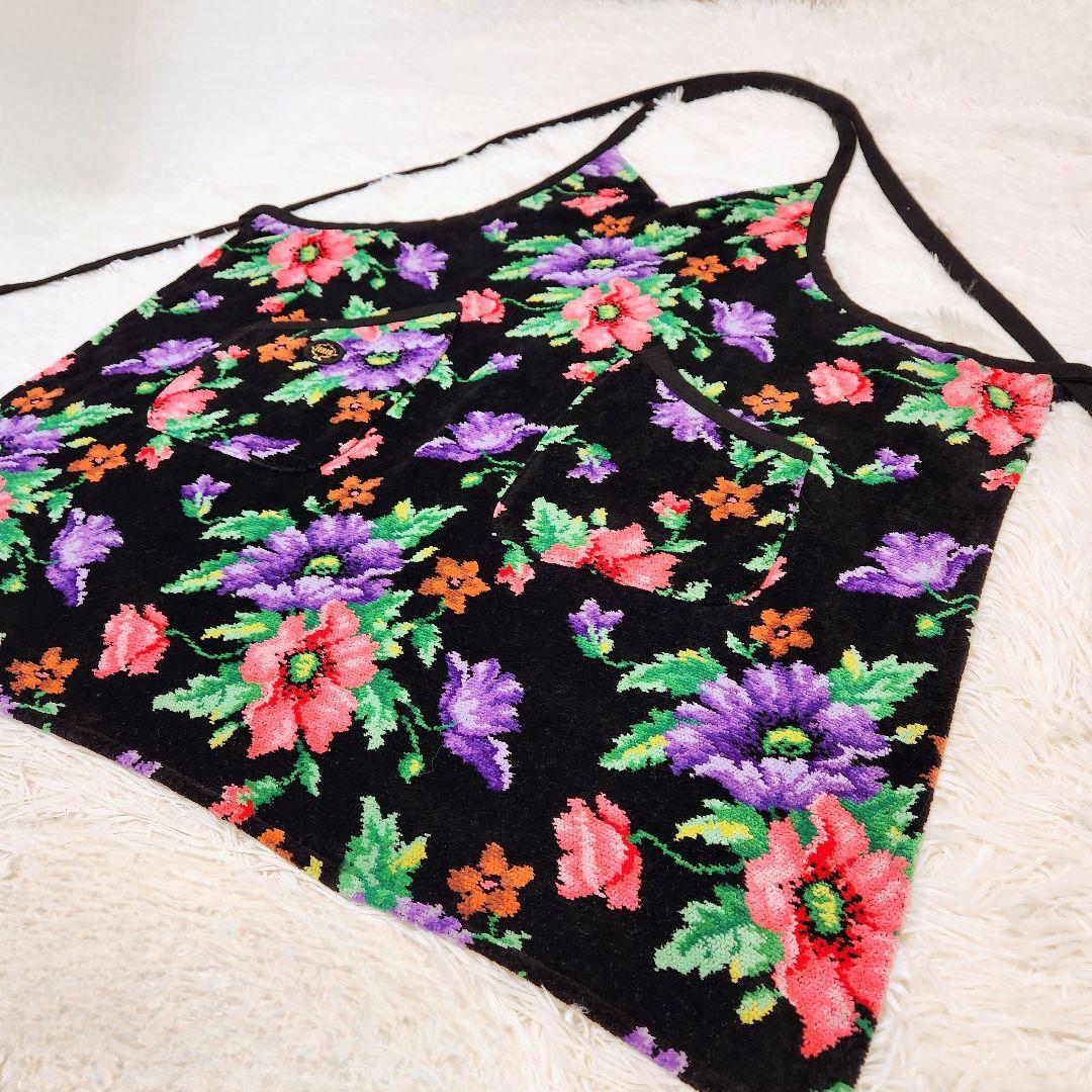 《美品》FEILER フェイラー シュニール織り 花柄 ポピーズ エプロン