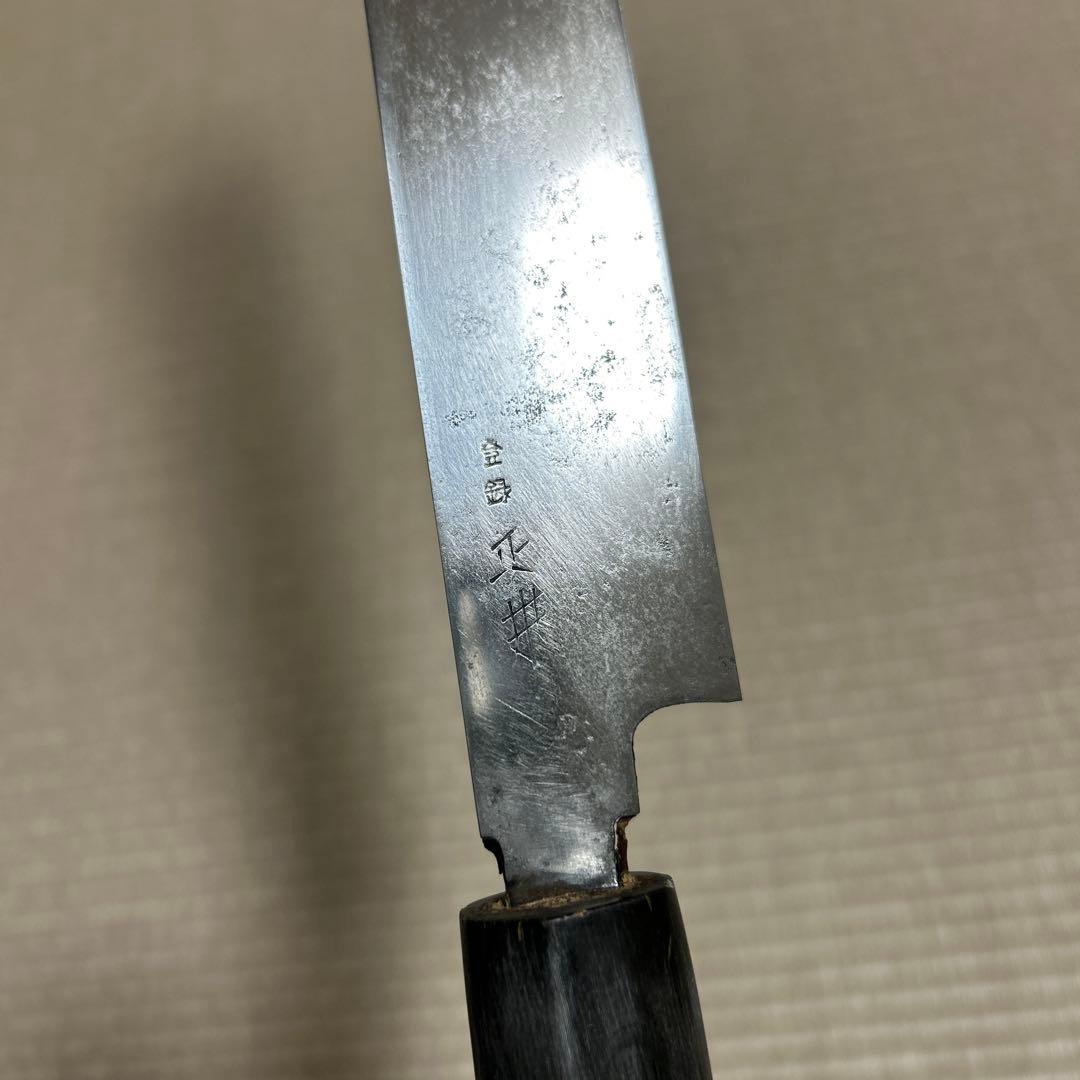 正本　つけ包丁　和包丁　ステンレス鋼　黒水牛柄