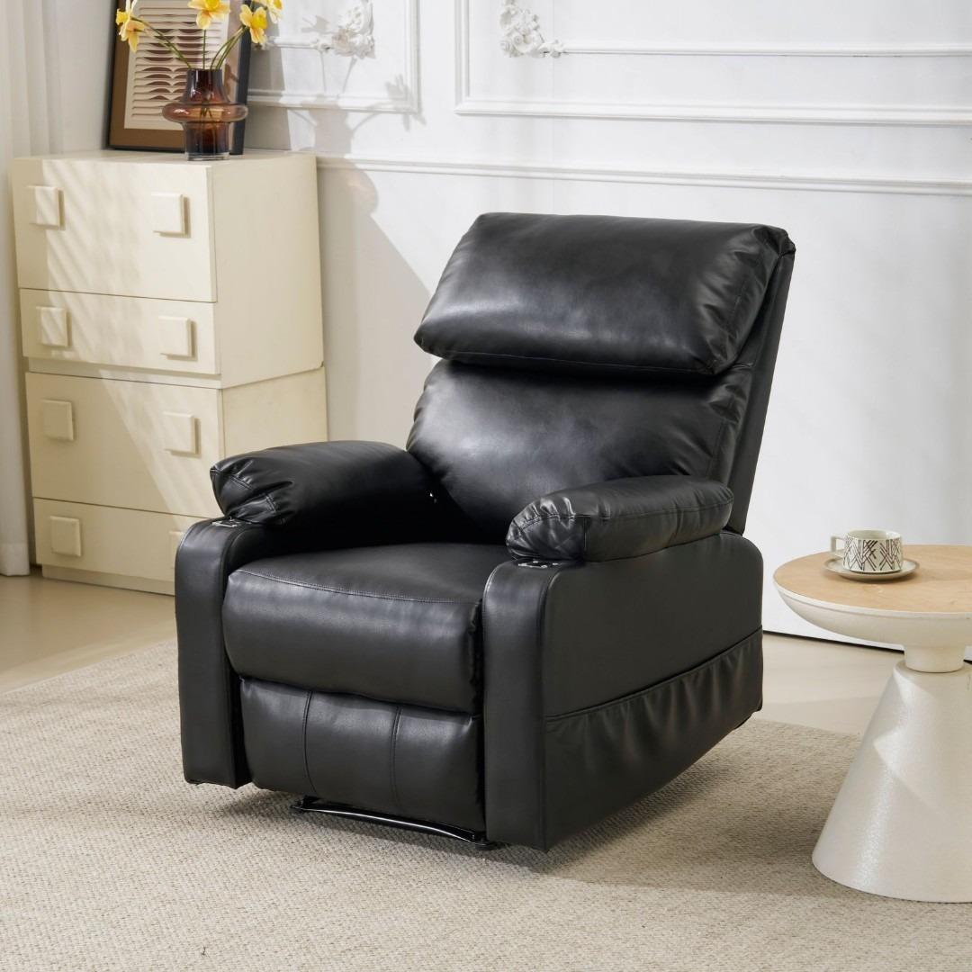 リクライニングソファー 1人掛け ゲーミングチェア PUレザー テーブル付き