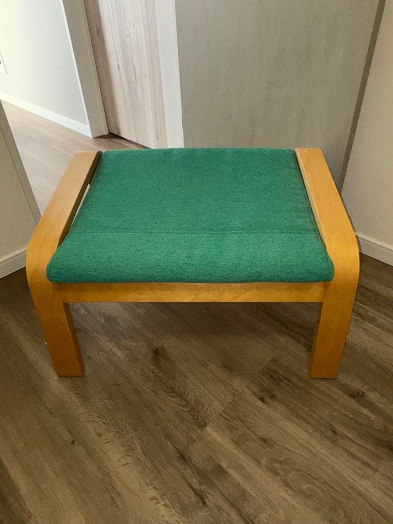 イケア ポエング アームチェア パーソナルチェア＆オットマン　グリーン