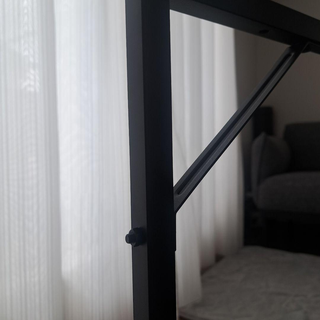 ​【左右付替可】ヴィンテージ風 ワークデスク 配線スリット付き アイアンフレーム