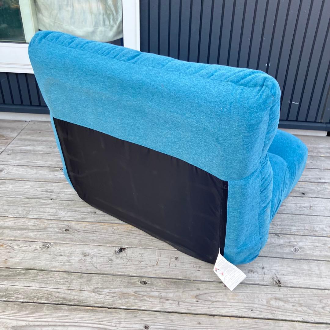 ニトリ ツナガルポケットコイルザイス レガ リクライニングチェア 座椅子 ブルー